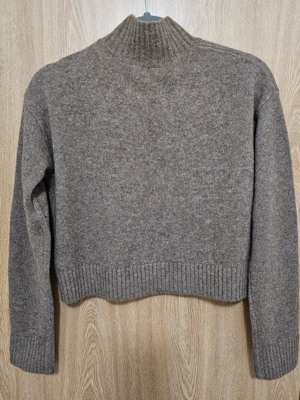 NWT! Sezane Elena 100% Yak Wool Jumper Sweater Taupe Brown Tan Size XS - Picture 7 of 11
